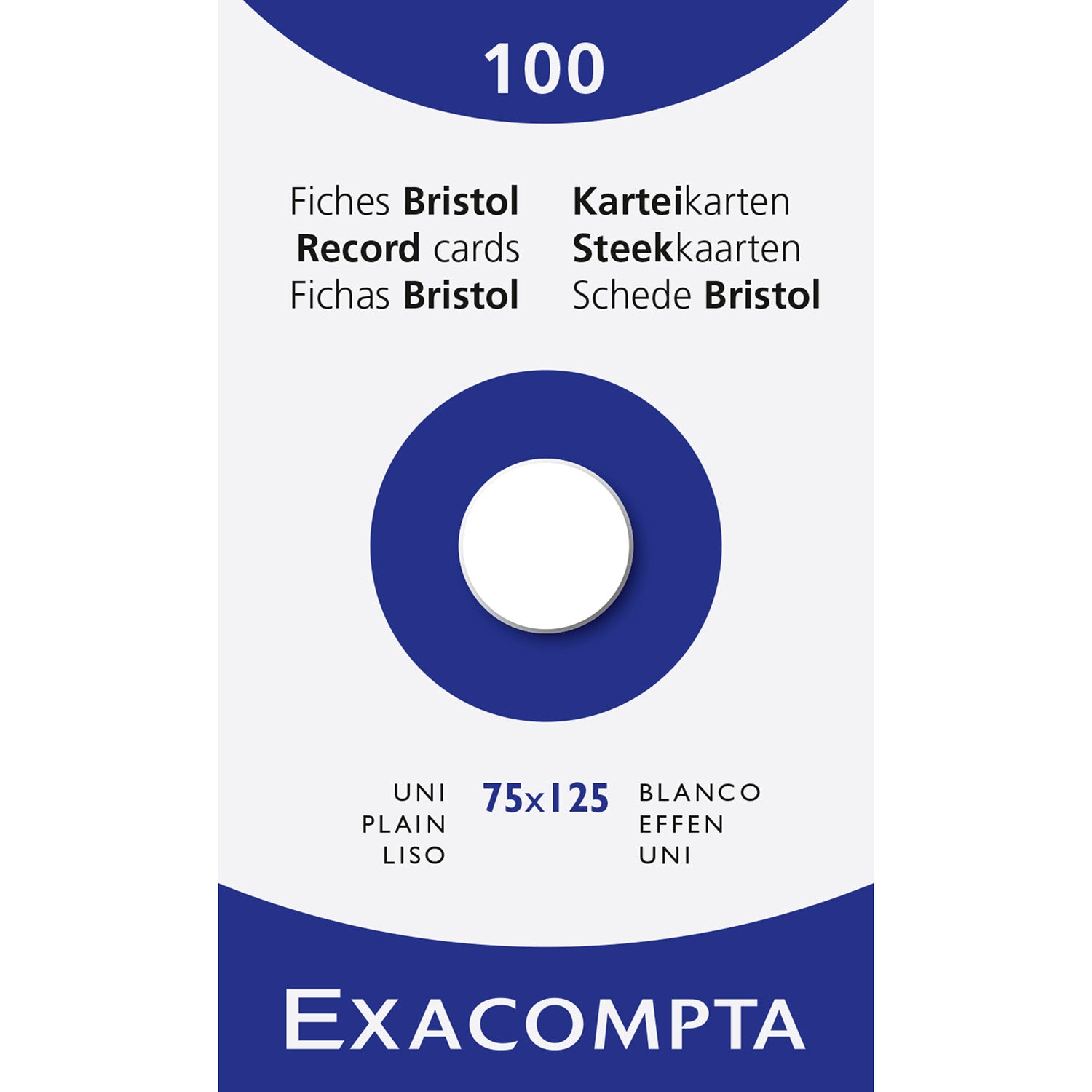 Exacompta Bristol Index Cards 3x5 Clairefontaine Blank 75x125 mm fountain pen friendly index cards face