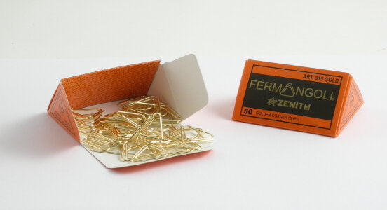 Zenith Corner Clips - Gold Paper Clips box