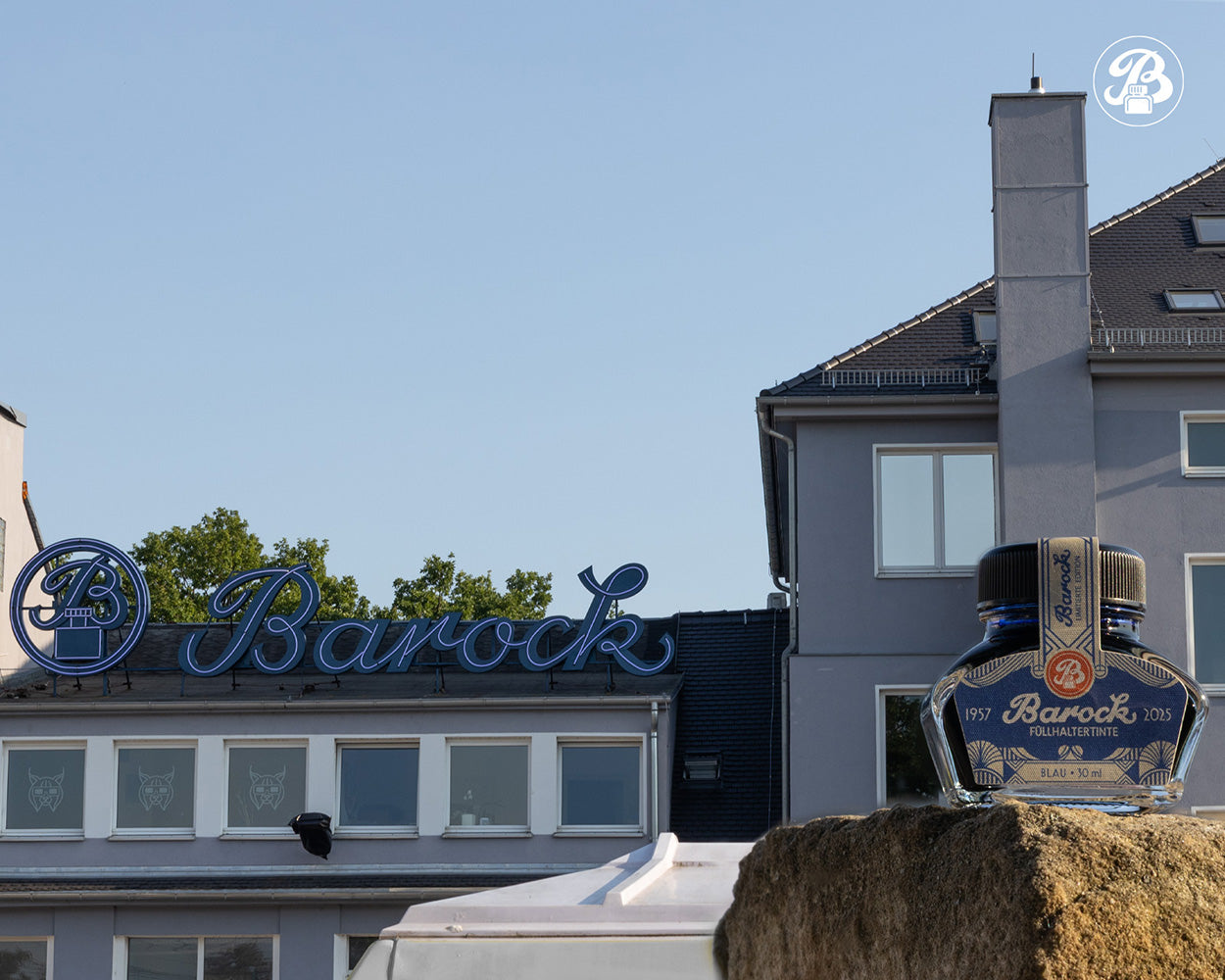 Octopus Fluids Barock Fountain Pen Ink - 30 ml Bottle - Blau Blue 2025 - Limited Edition neon sign