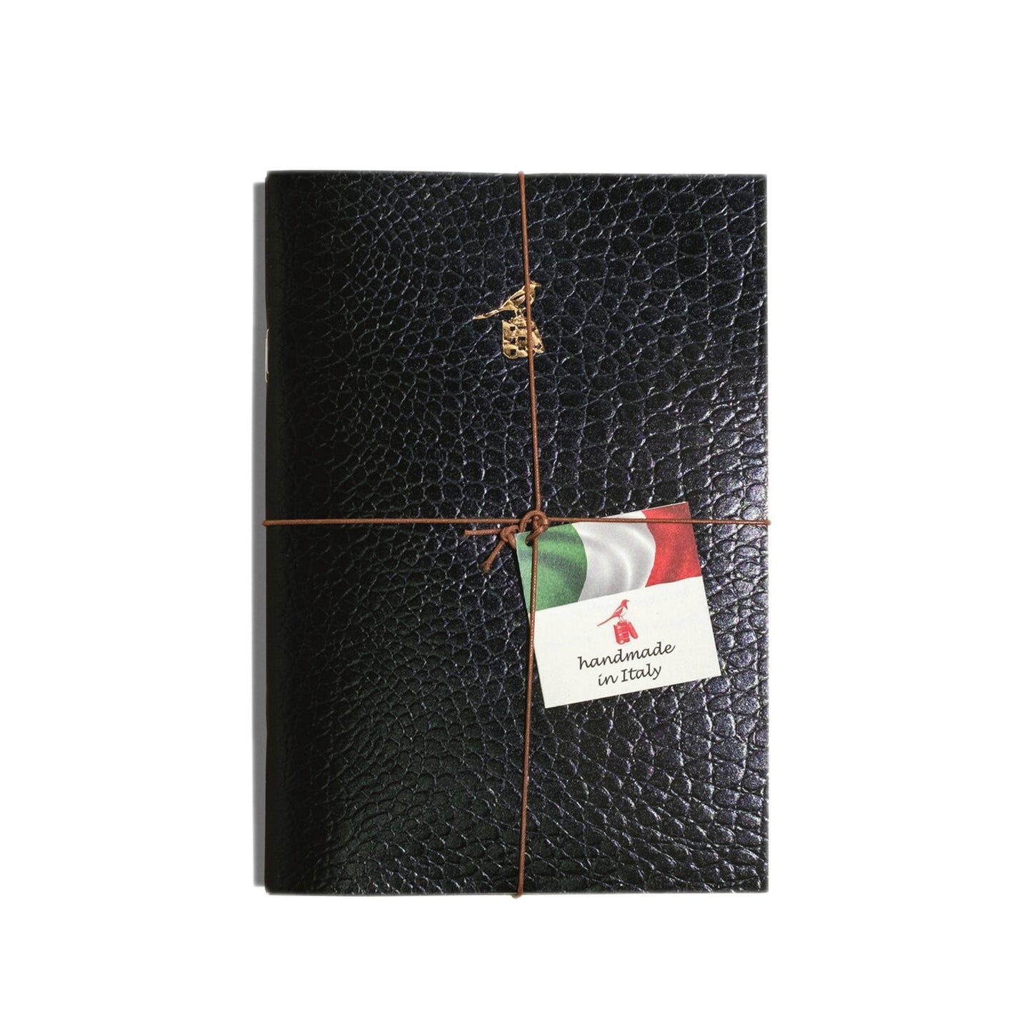 Bieffe Notebooks A5 - "Coconut" Finish Cover - Black - Set of 3 Made in Italy