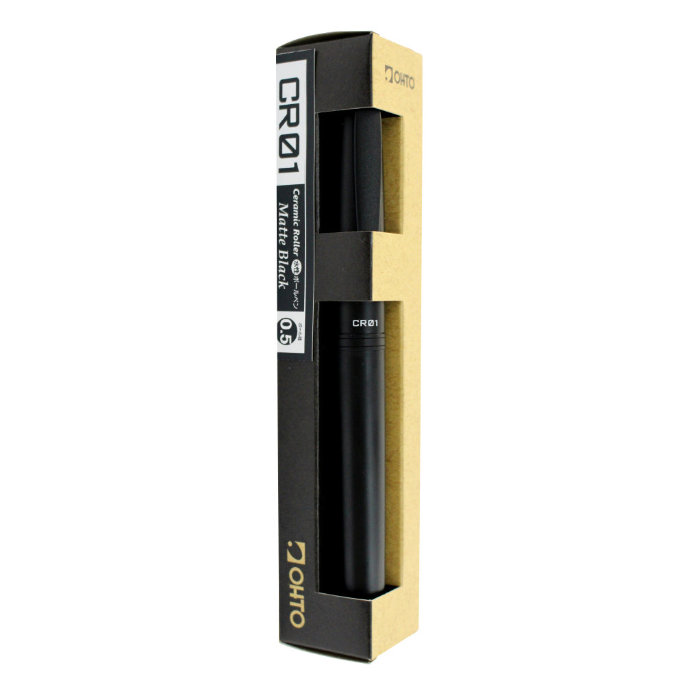 OHTO CR01 Ceramic Rollerball Pen 0.5mm - Black in box