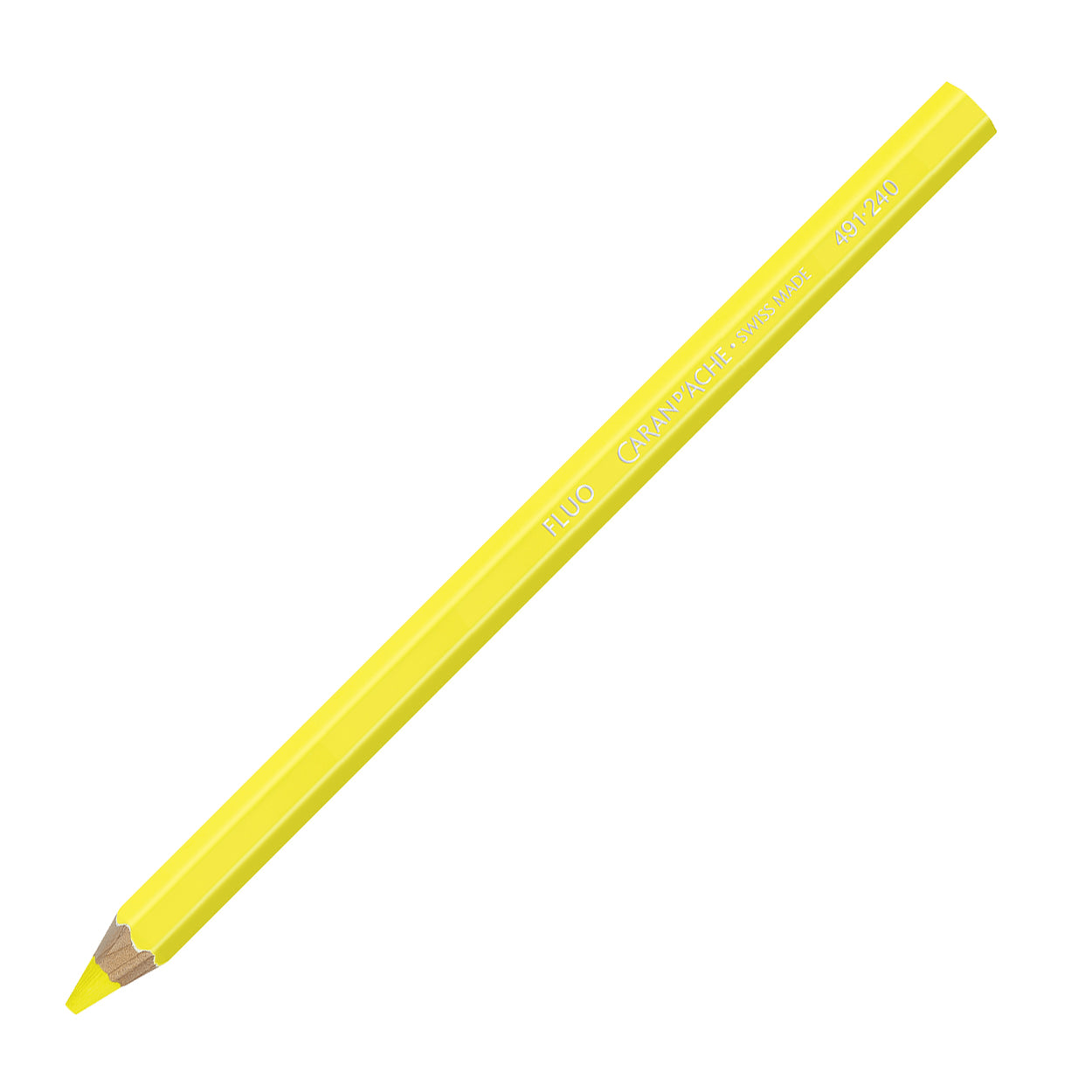 Caran d'Ache Maxi Highlighter Fluo Colored Pencil - Yellow - Swiss Made