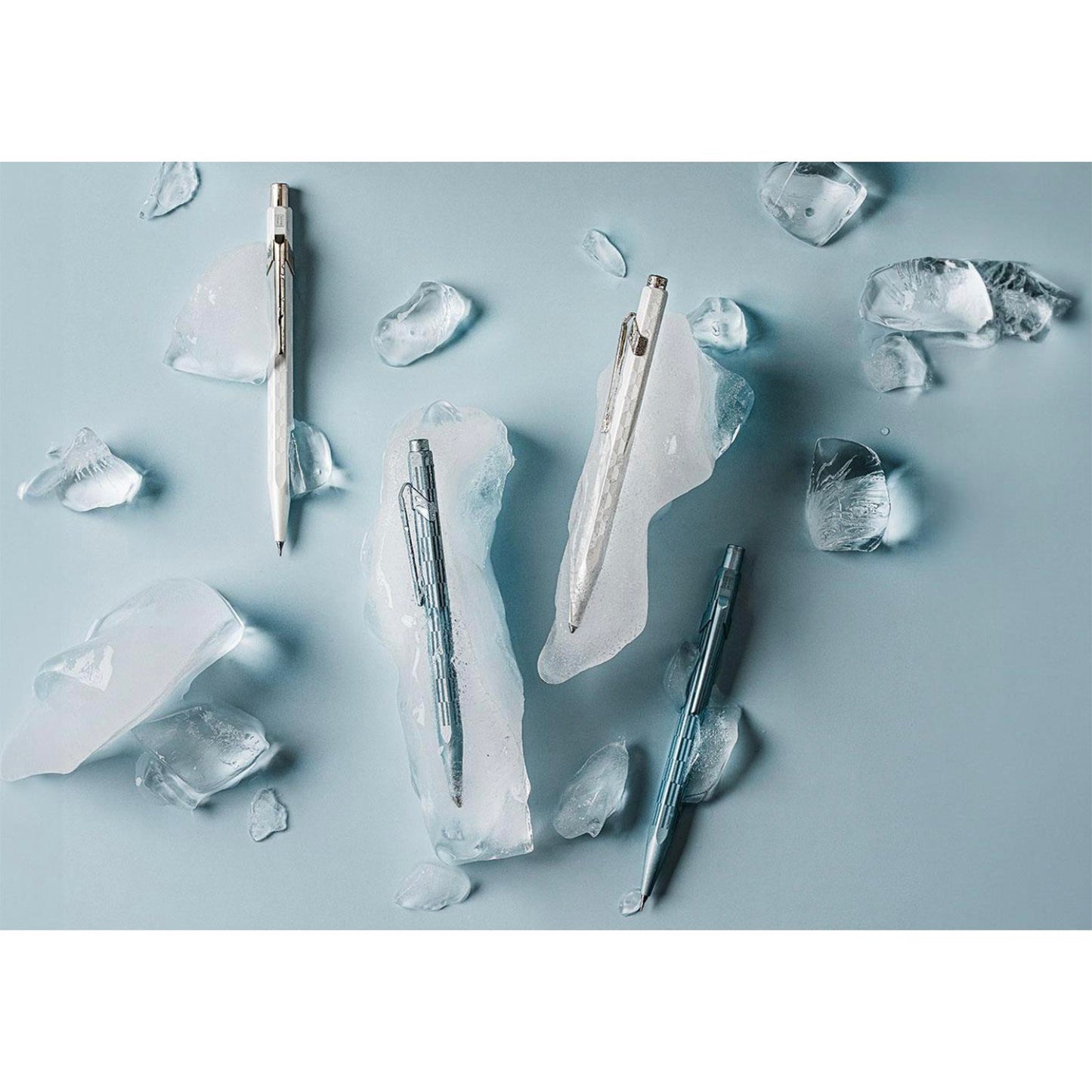 Caran d'Ache 849 Ballpoint Pen - Alpine Frost White - Special Edition - Swiss Made lifestyle