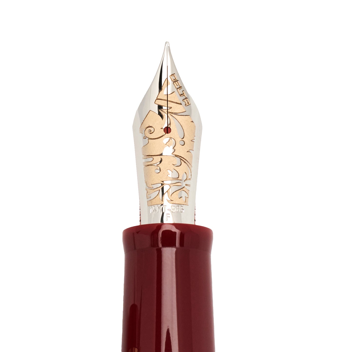 Delta Bio+ 16 Fountain Pen - #8 14k nib - Corallo Coral Red nib