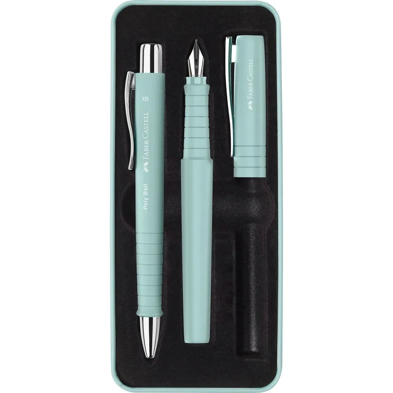 Faber-Castell Poly Ball Pen and Fountain Pen Gift Set - Caribic Blue ... Faber-Castell Poly Ball Pen and Fountain Pen Gift Set - Caribic Blue ...