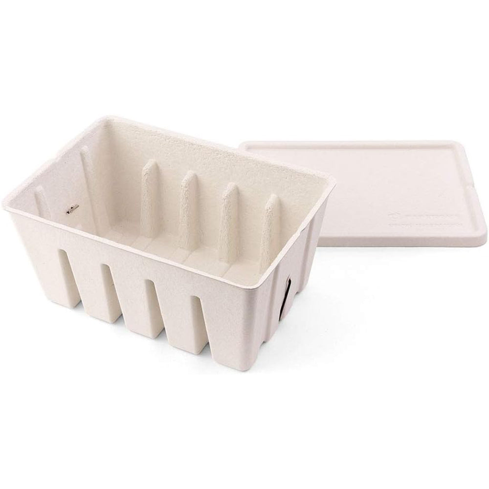 Midori Pulp Storage Post Card & Tool Box - White - Made in Japan open top