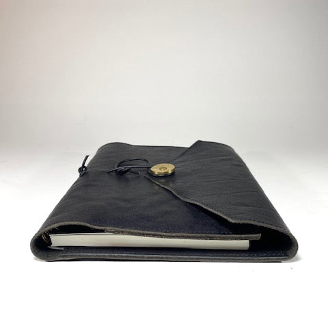 PAP Ulf Italian Leather Notebook Cover A5 - Black - Made in Sweden