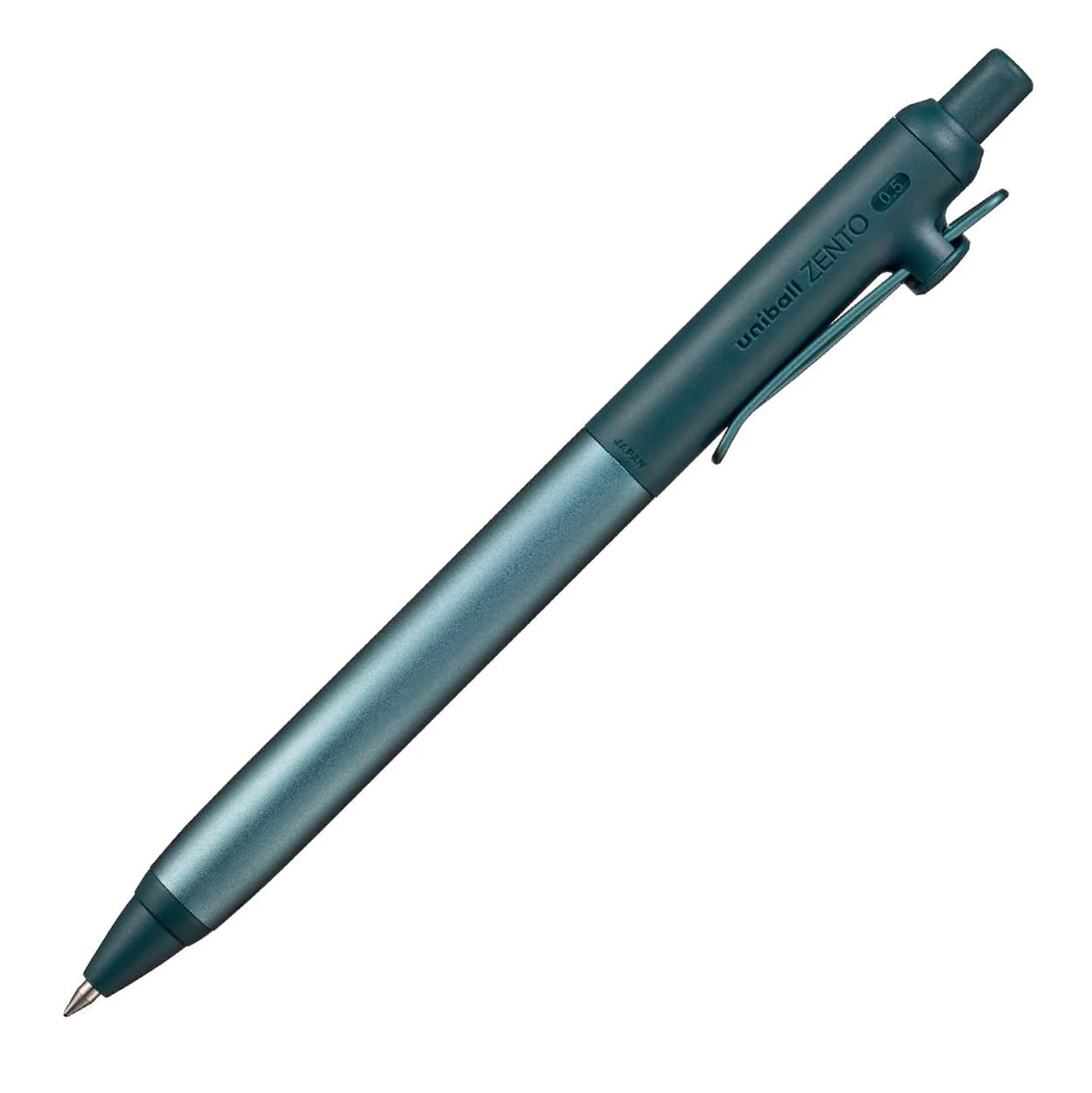 Uni-Ball Zento Gel Pen - Flow - 0.5 mm Jade Green - Black Ink - Made In Japan