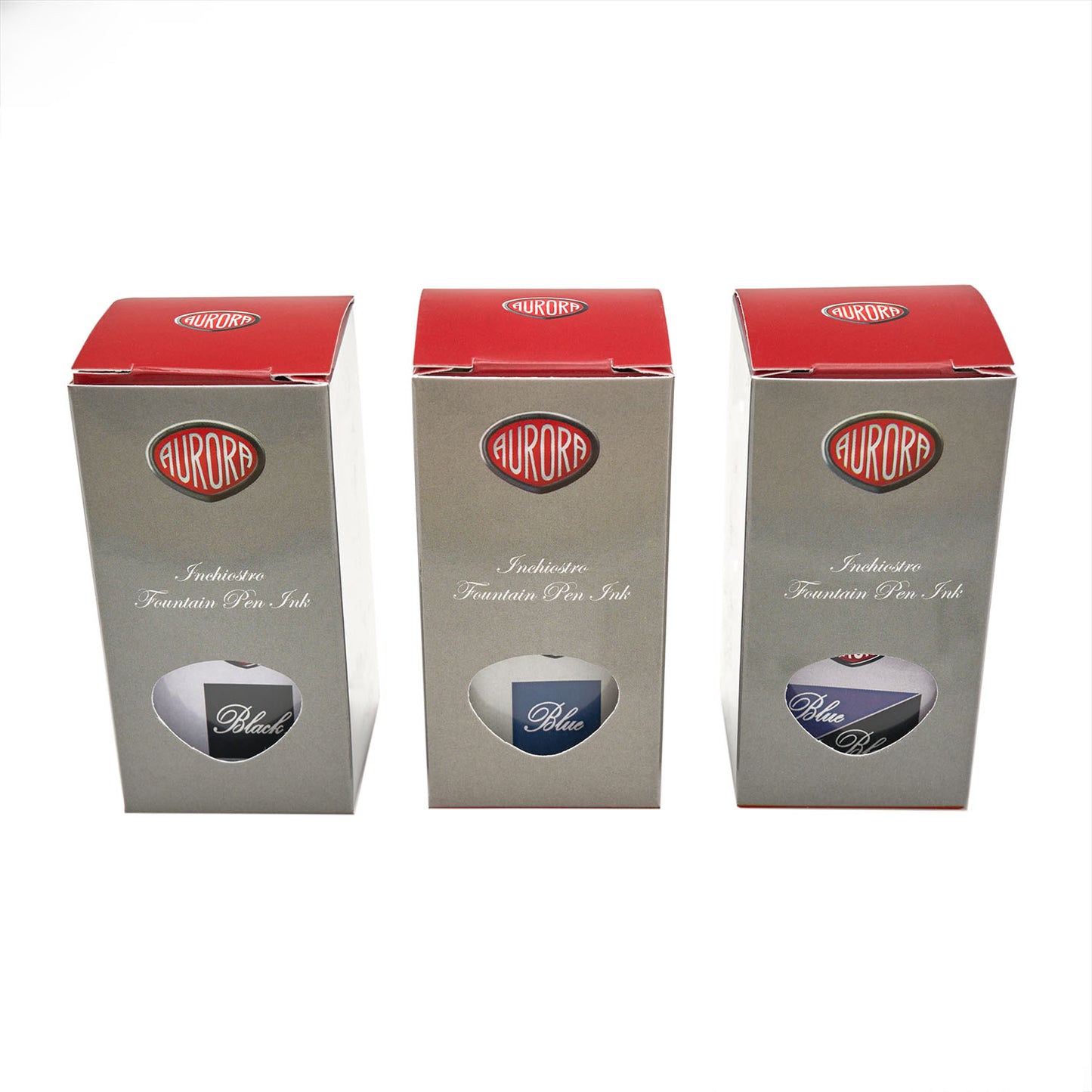 Aurora Fountain Pen Ink Black - 45 ml Bottle Made in Italy boxes