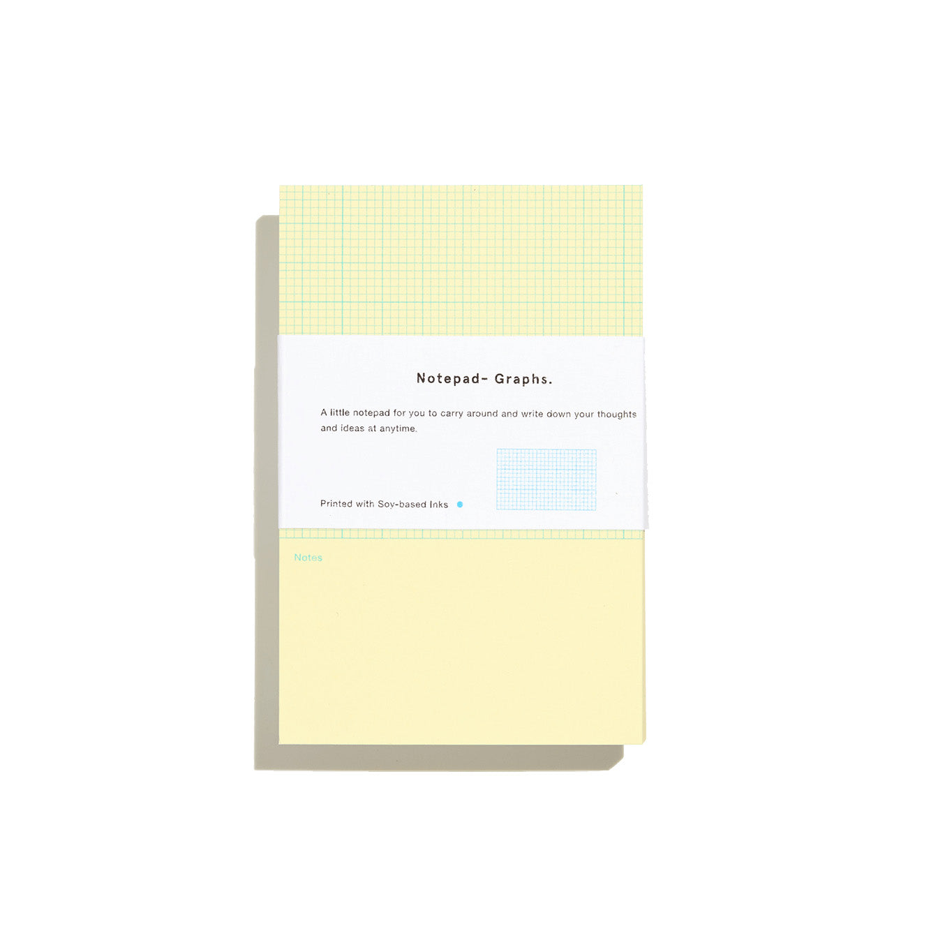 Before Breakfast Graphs Mini Notepad Front Made in London Fountain Pen friendly notepads