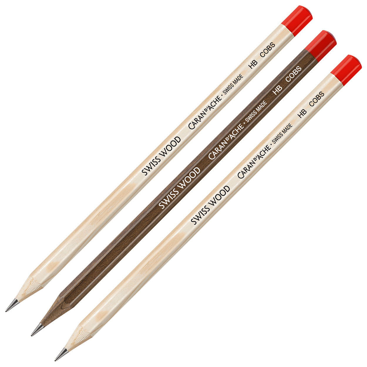 Caran d'Ache Swiss Wood Pencils Set of 3