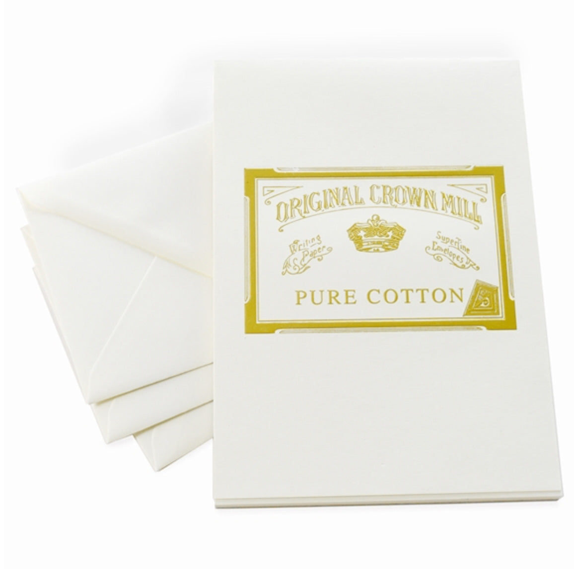 Original Crown Mill Pure Cotton Writing Pads A5 Fountain Pen Friendly With Envelopes