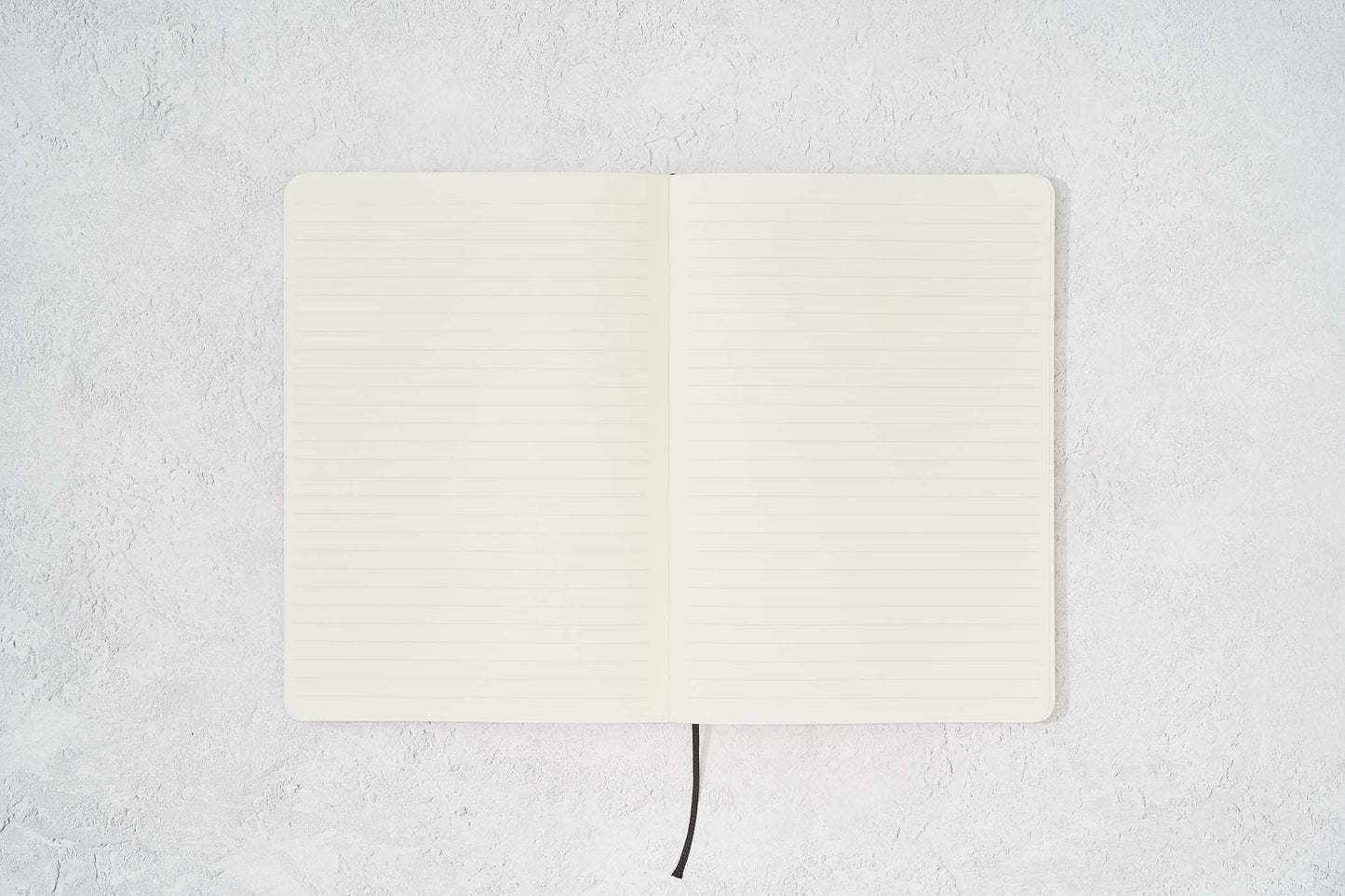 the paper mind Mitsubishi Bank paper notebook open flat on gray background