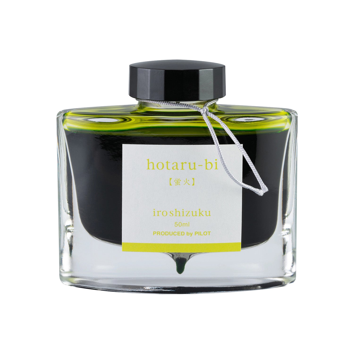 Pilot Iroshizuku Fountain Pen Ink - Hotaru-Bi (Light of Fireflies)- 50 ml Bottle green yellow