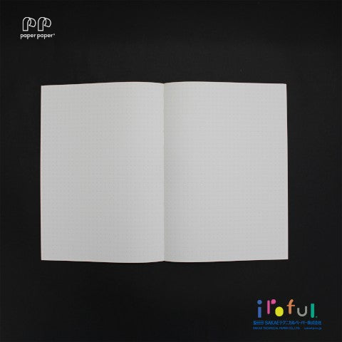 Iroful Soft Cover Notebook A5 5mm Dot Grid A5 Fountain Pen Notebook Spread