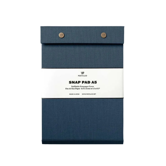 Postalco Snap Pad Notepad A5 - Dark Blue - Fountain Pen Friendly - Made in Japan