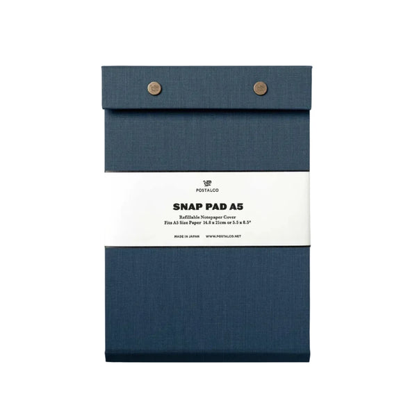 Postalco Snap Pad Notepad A5 - Dark Blue - Fountain Pen Friendly - Made in Japan