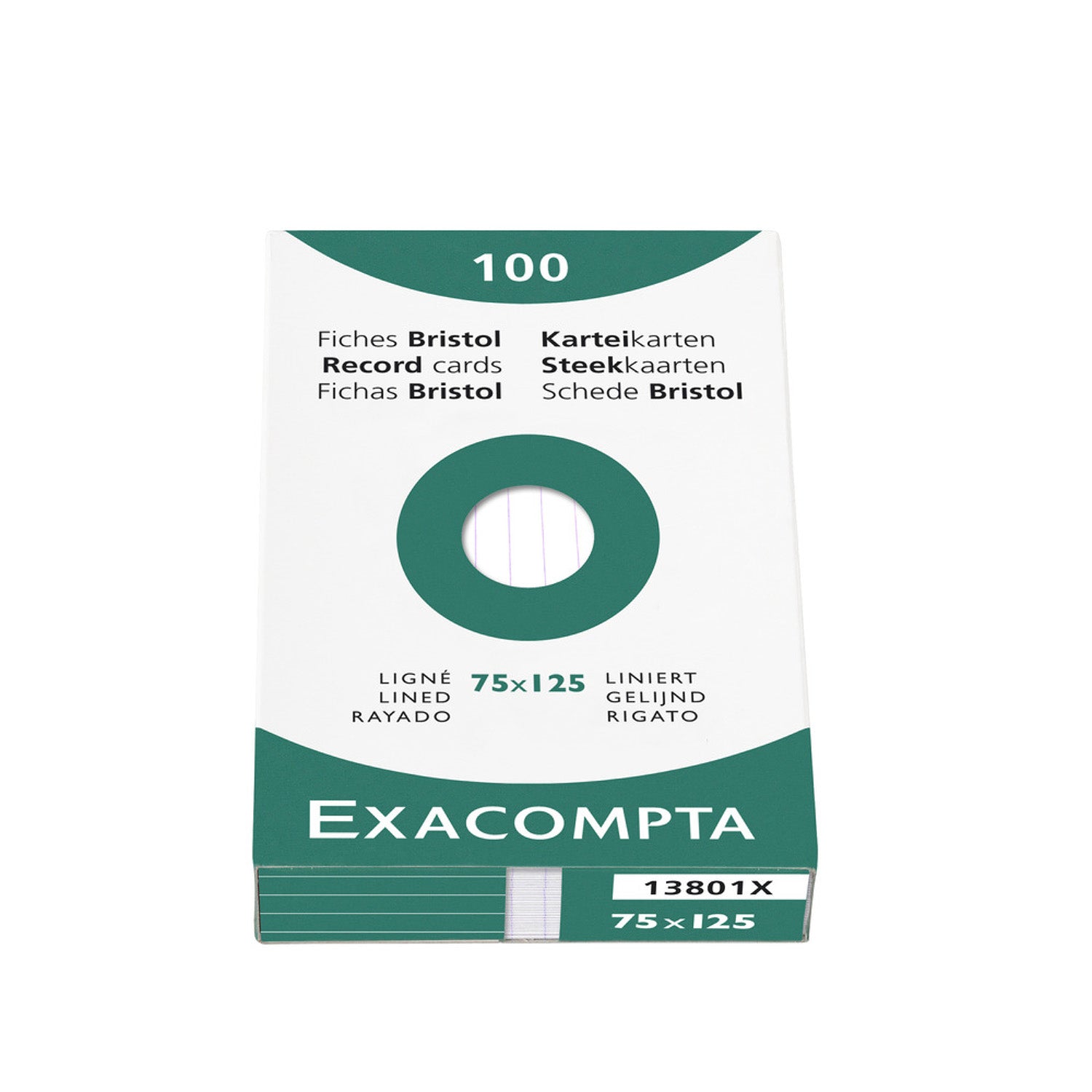 Exacompta Bristol Index Cards 3x5 Clairefontaine Ruled Lined 75x125 mm fountain pen friendly index cards angle