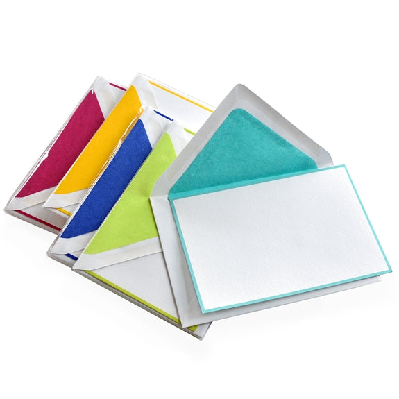 Original Crown Mill Bi-Color Note Cards 5 Packs Made in Belgium