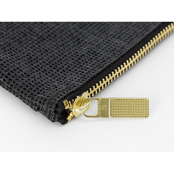 Midori PS Paper Code Bag in Bag - Black - Made in Japan zipper detail