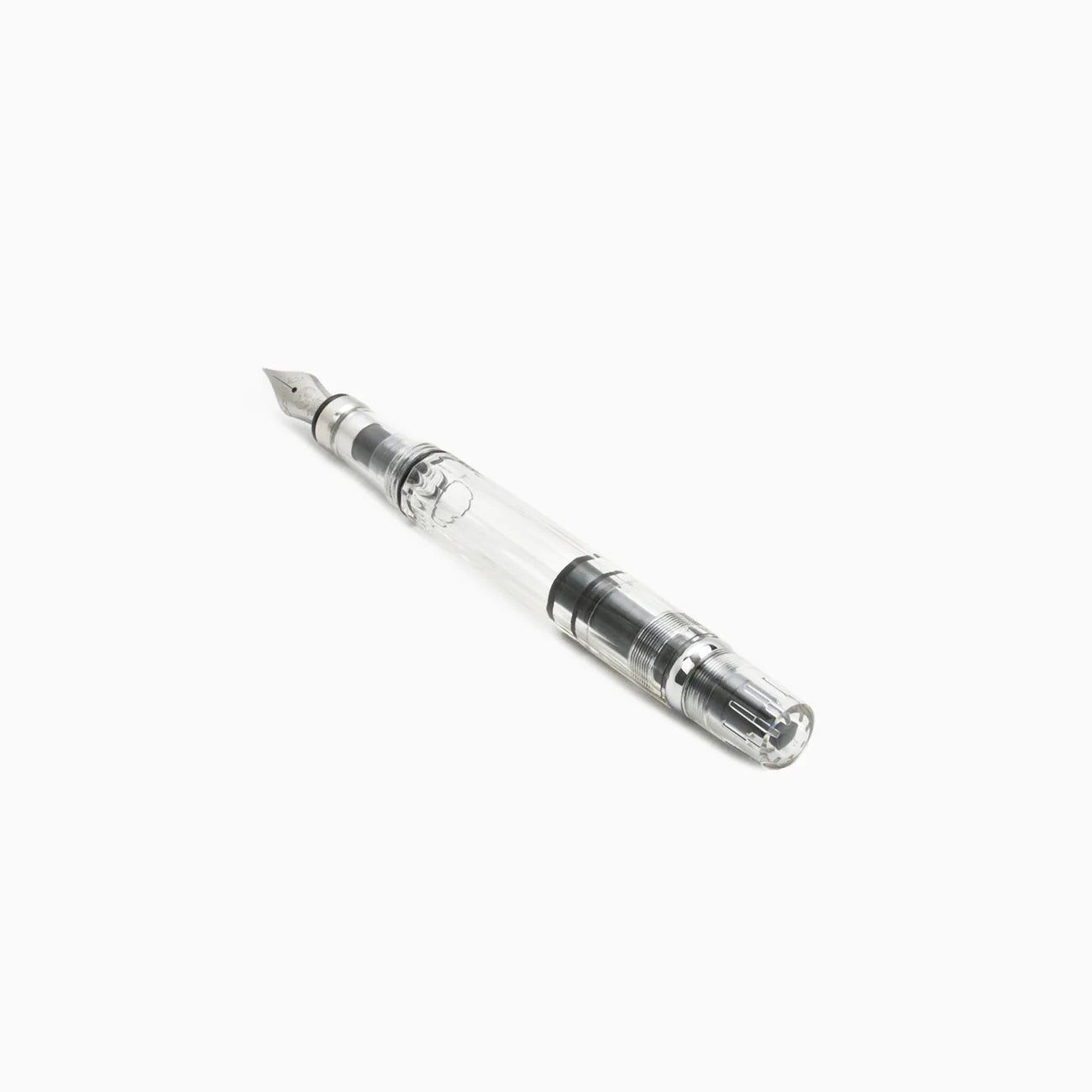 TWSBI Diamond 580 Fountain Pen - Clear - Piston Filler - Demonstrator - Made in Taiwan uncapped