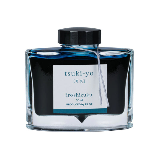 Pilot Iroshizuku Fountain Pen Ink - Tsuki-yo (Moonlight) - 50 ml Bottle Blue