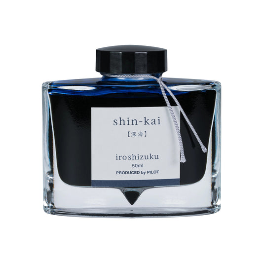 Pilot Iroshizuku Fountain Pen Ink - Shin-kai (Deep Sea) - 50 ml Bottle Blue