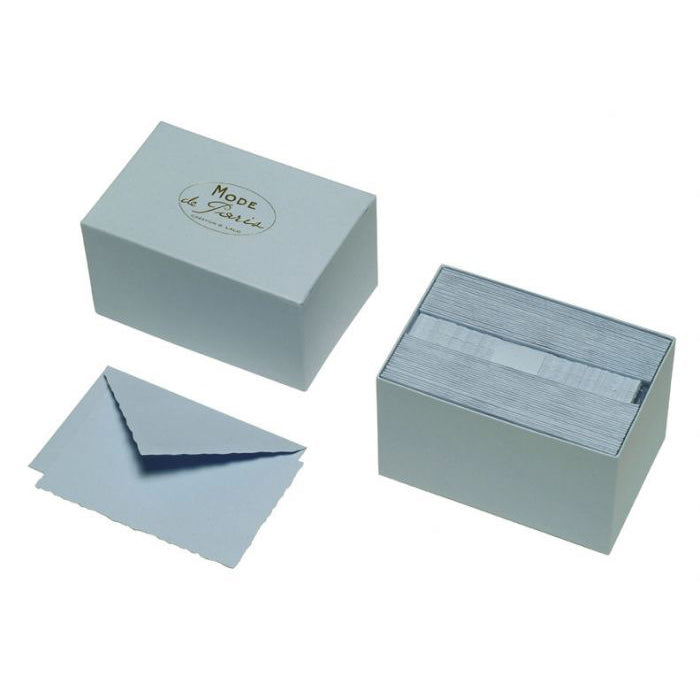 G. Lalo Mode De Paris Correspondence Card Gift Box Set Blue