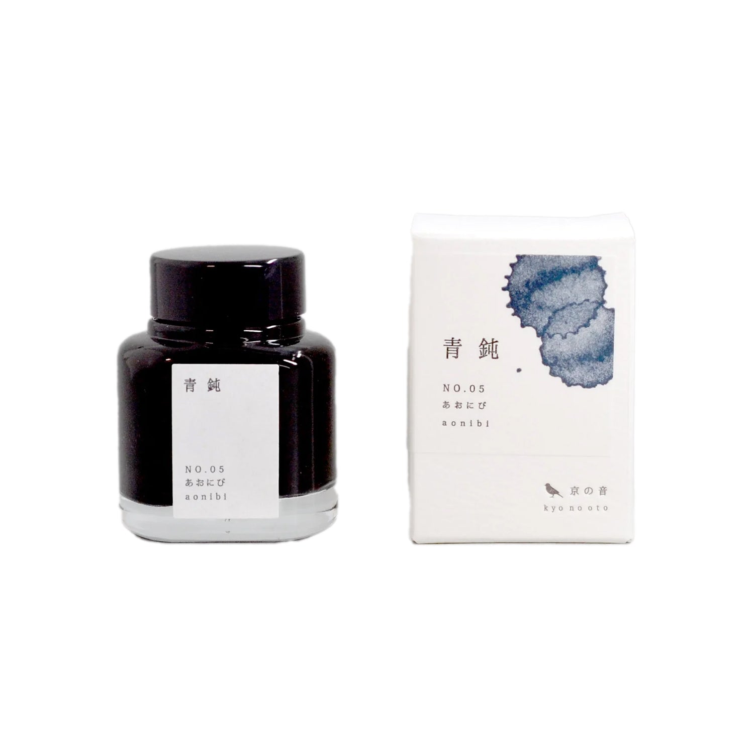 Tag Stationery Kyo No Oto Aonibi No. 5 Fountain Pen Ink - 40 ml Bottle Box