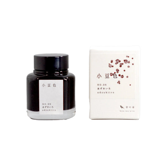 Tag Stationery Kyo No Oto Adzukiiro No. 6 Fountain Pen Ink - 40 ml Bottle With box