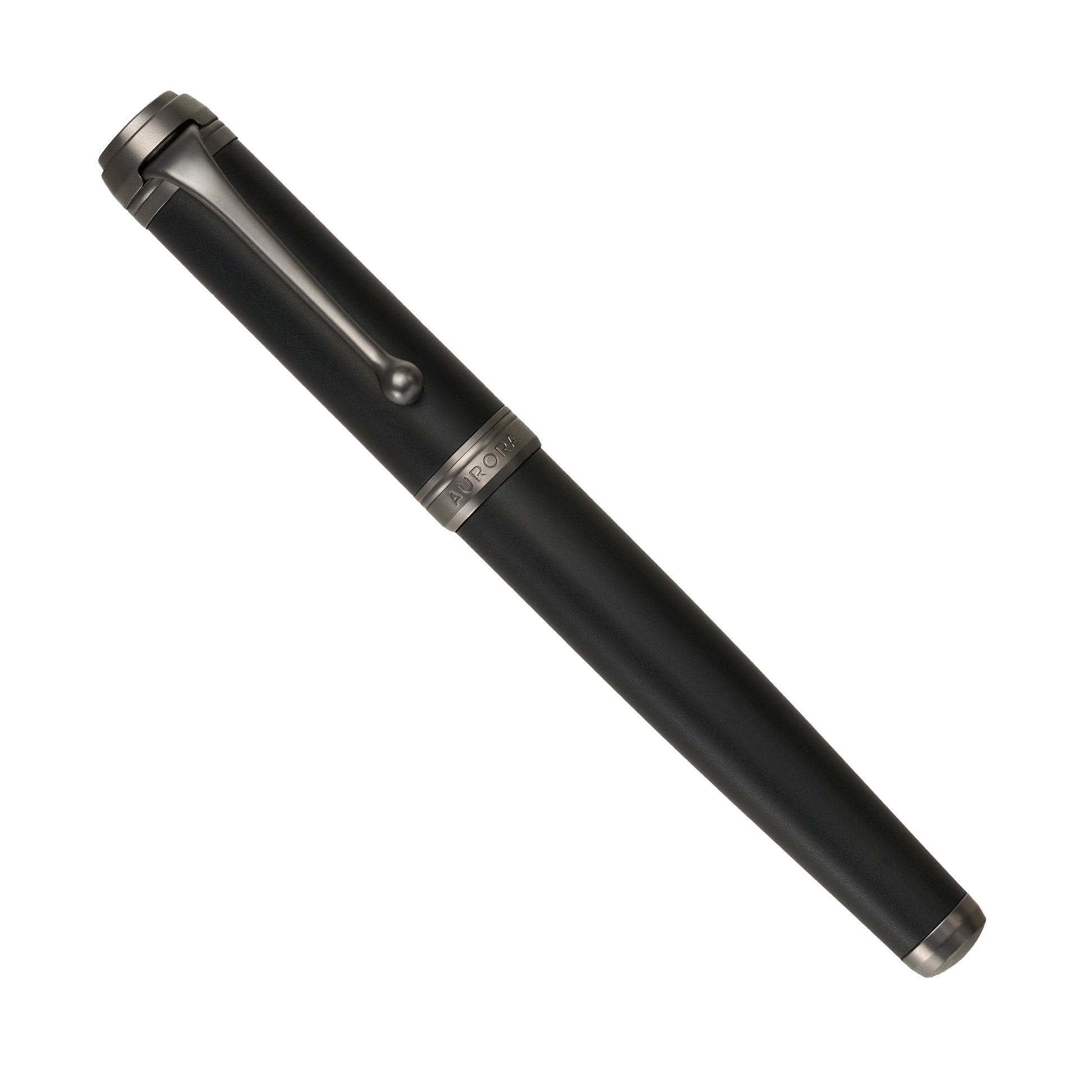 Aurora Talentum Fountain Pen - Full Black Black Ops Made in Italy Capped