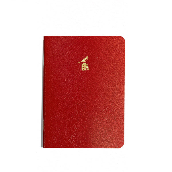 Bieffe Notebook - Small - Red - Made In Italy

Red notebook with a gold emblem on a white background