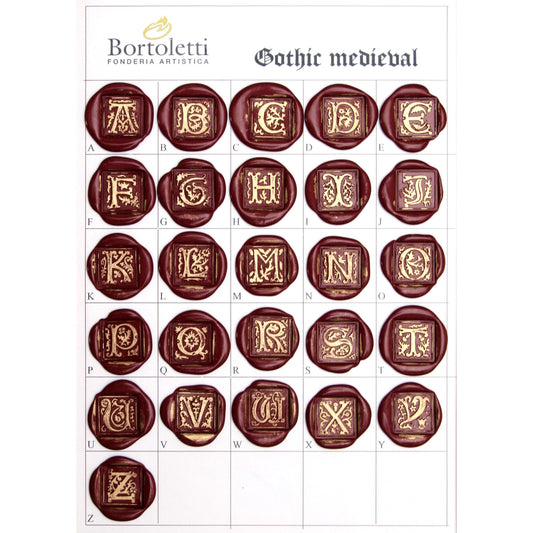 Bortoletti White Bronze Wax Seals - Gothic Letters