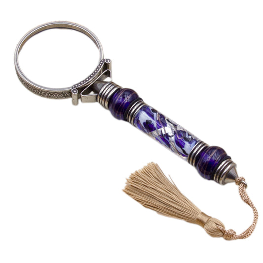 Bortoletti Magnifying Glass - Blue Murano Glass - Made in Italy