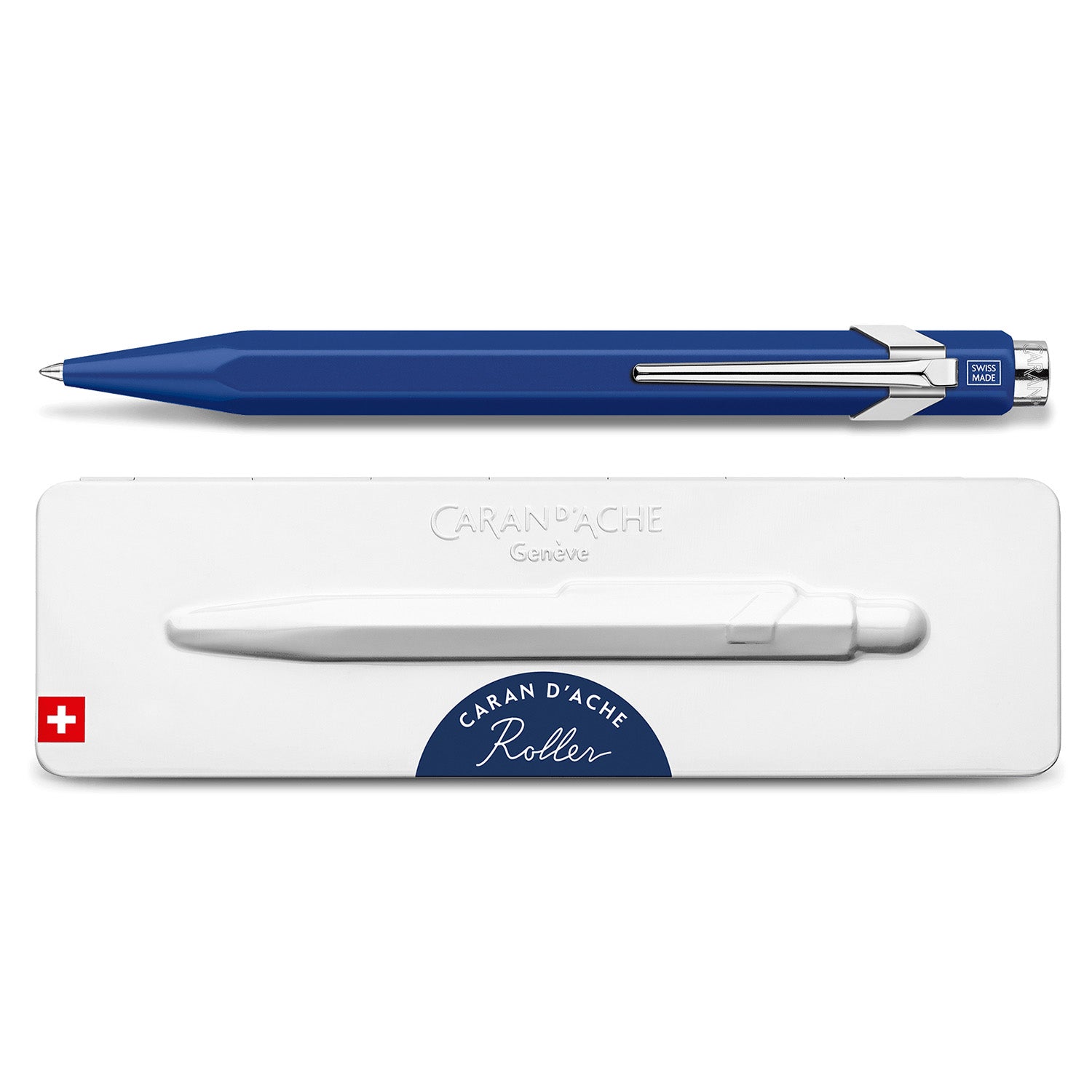 Caran d'Ache 849 Rollerball Pen with Slimpack - Blue - Swiss Made