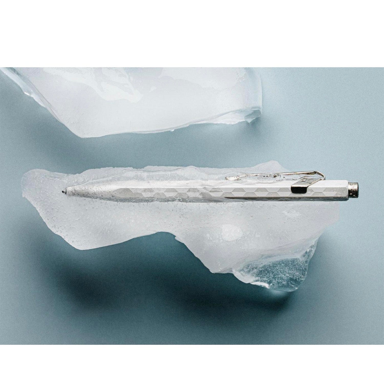Caran d'Ache 849 Ballpoint Pen - Alpine Frost White - Special Edition - Swiss Made ice