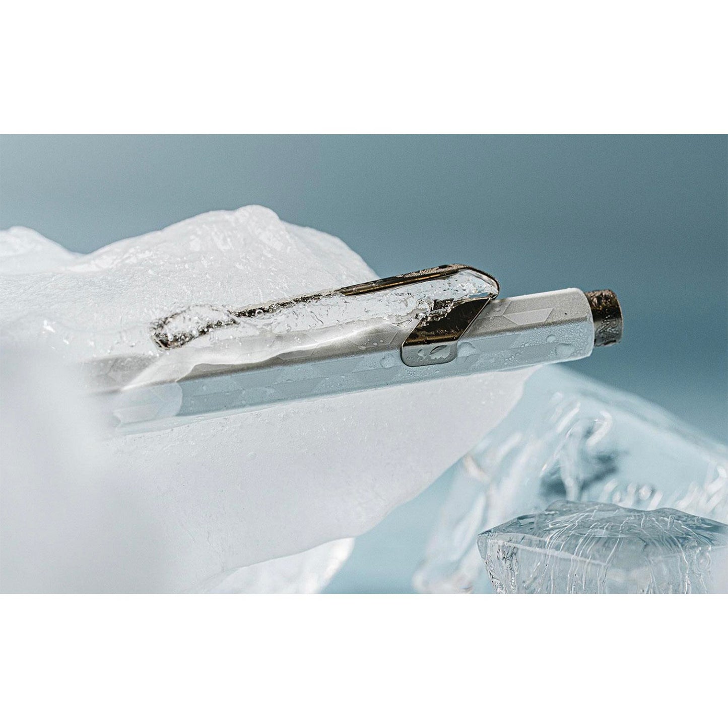 Caran d'Ache 849 Ballpoint Pen - Alpine Frost White - Special Edition - Swiss Made ice 2