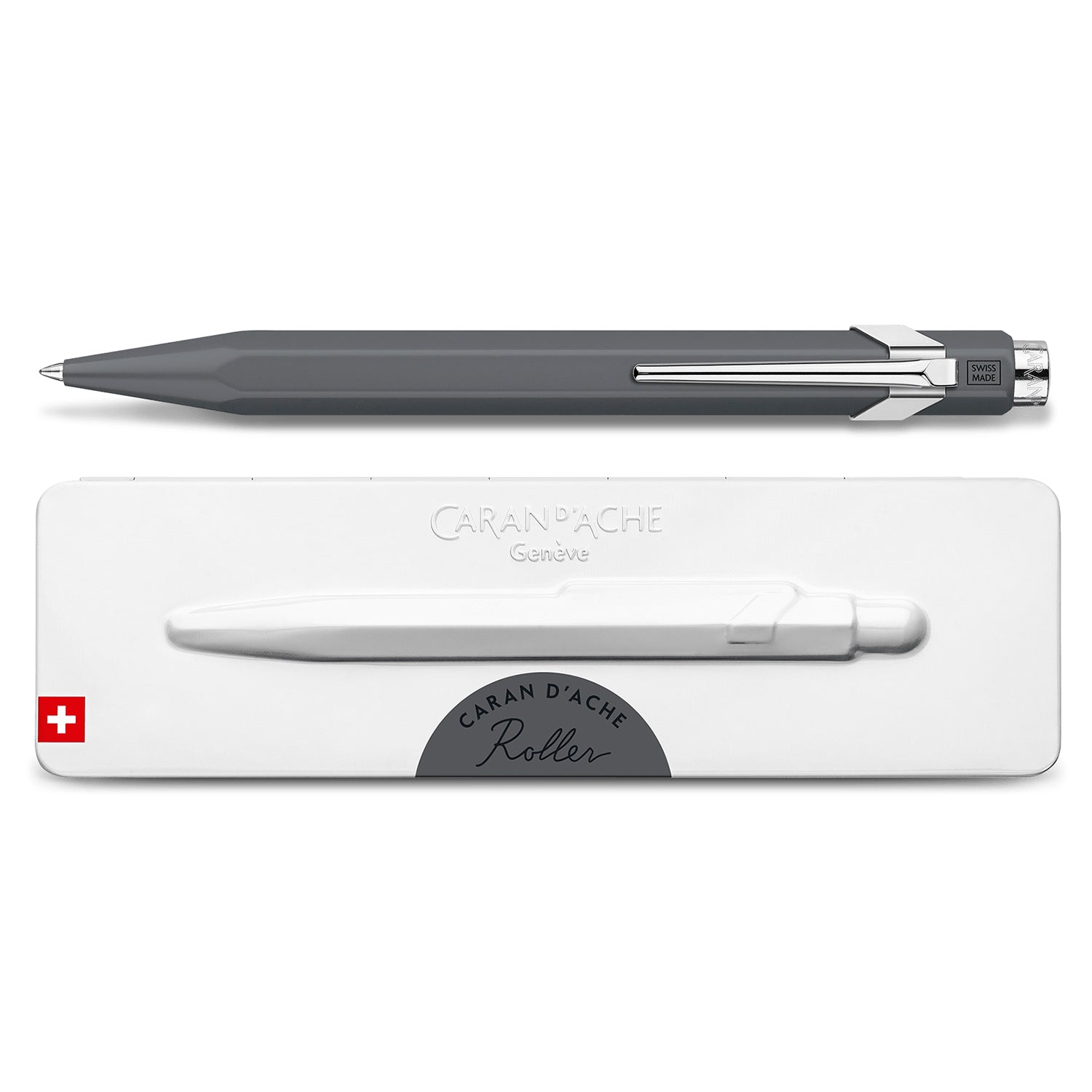 Caran d'Ache 849 Rollerball Pen with Slimpack - Grey - Swiss Made