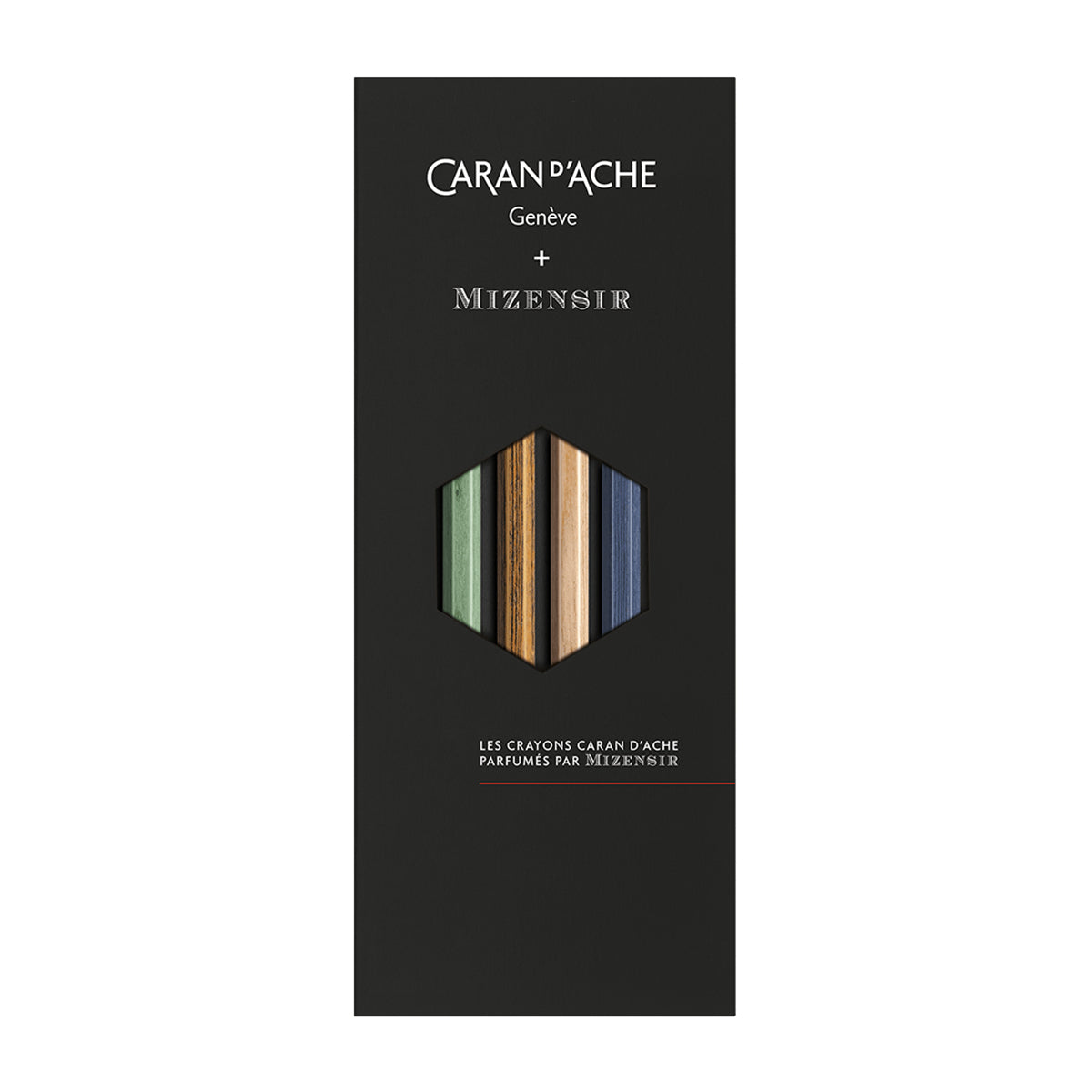 Caran D'Ache Les Crayons Mizensir Scented Pencils - Swiss Made Pack of 4 HB graphite Box