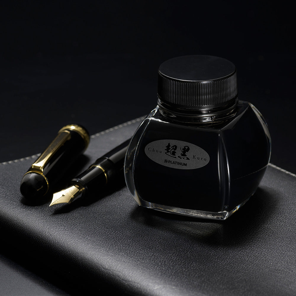 Platinum Chou Kuro Black Fountain Pen Ink - 60 ml bottle Lifestyle