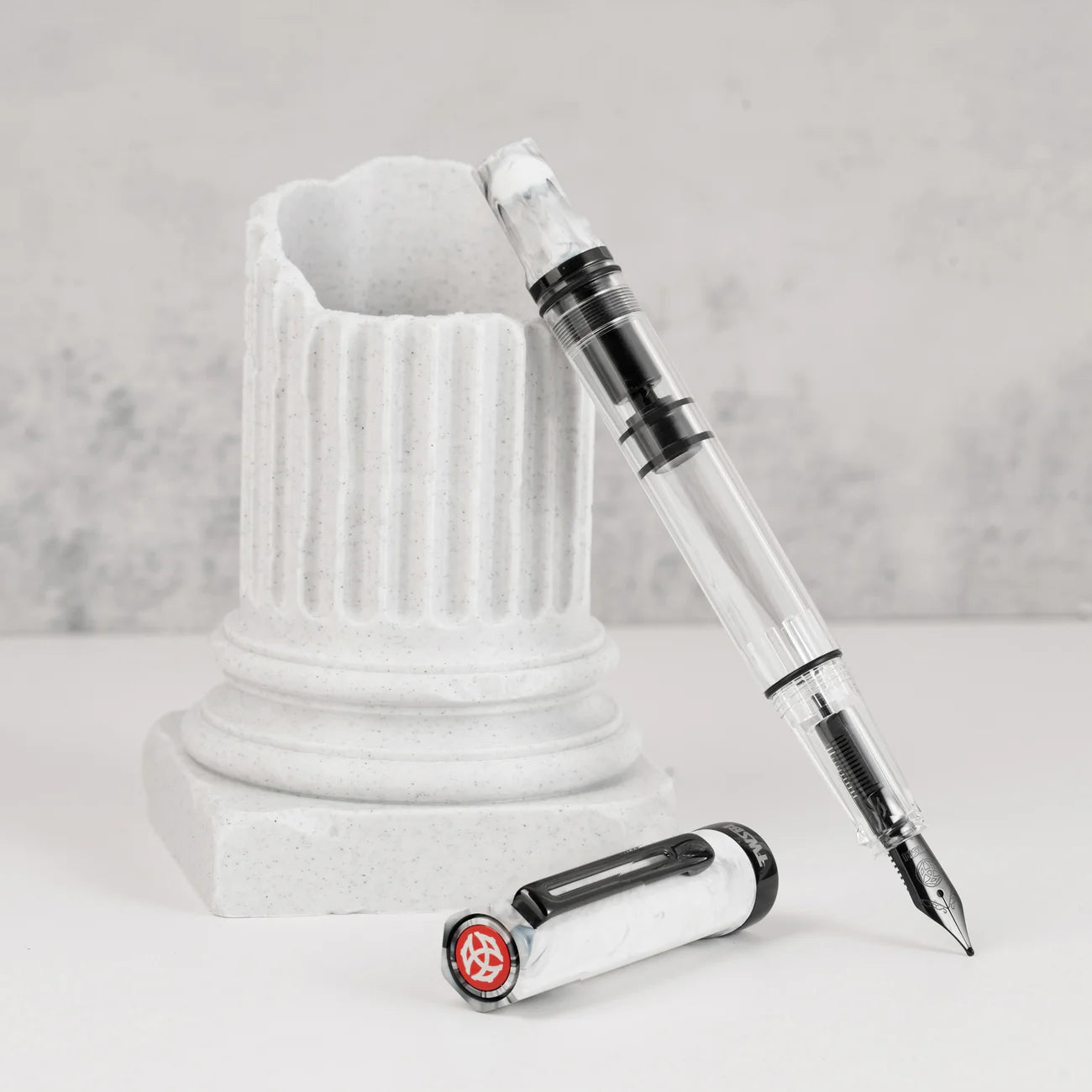 TWSBI Eco Fountain Pen - TWSBI Eco Fountain Pen - Carrara w/ Onyx - Piston Filler - Demonstrator - Made in Taiwan lifestyle