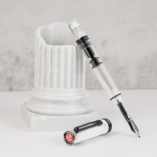 TWSBI Eco Fountain Pen - TWSBI Eco Fountain Pen - Carrara w/ Onyx - Piston Filler - Demonstrator - Made in Taiwan lifestyle