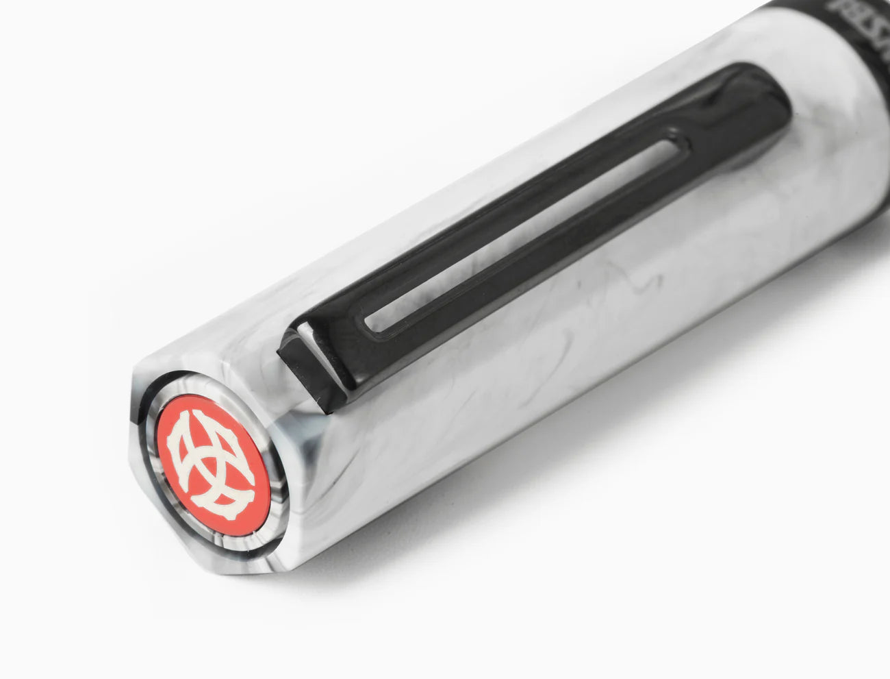 TWSBI Eco Fountain Pen - TWSBI Eco Fountain Pen - Carrara w/ Onyx - Piston Filler - Demonstrator - Made in Taiwan Cap