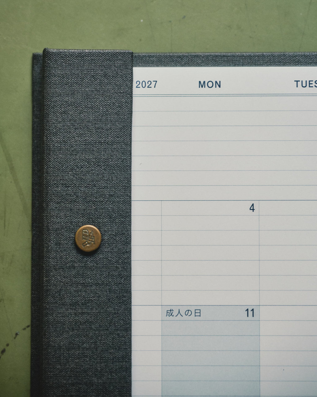 Postalco Snap Pad Calendar 2027 - A4 - Made in Japan detail
