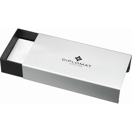 White box with black lid featuring the 'Diplomat' brand on a white background