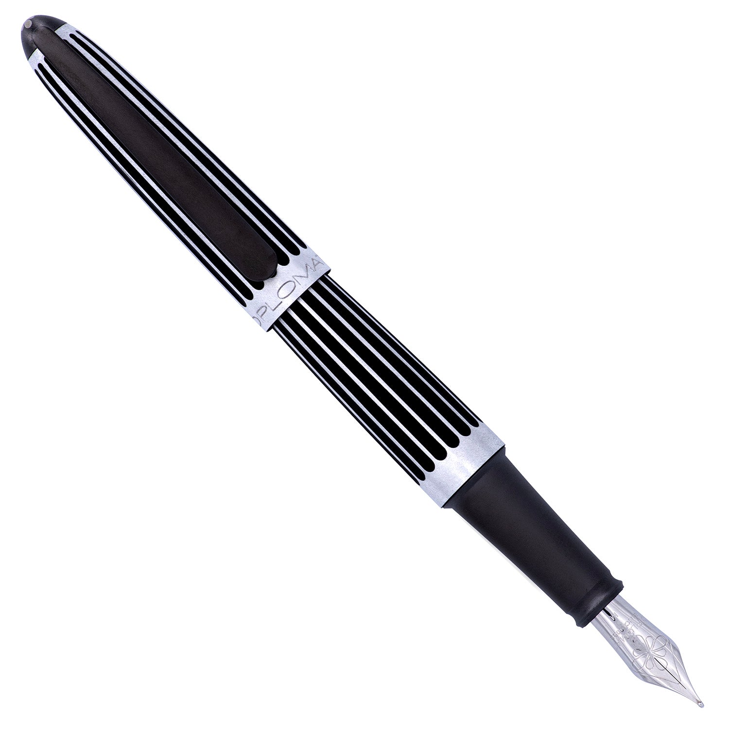 Diplomat Aero Fountain Pen - Stripes Black - Made In Germany