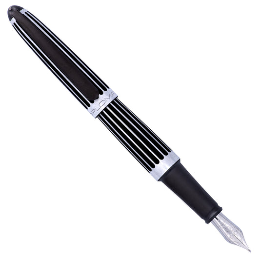 Diplomat Aero Fountain Pen - Stripes Black - Made In Germany