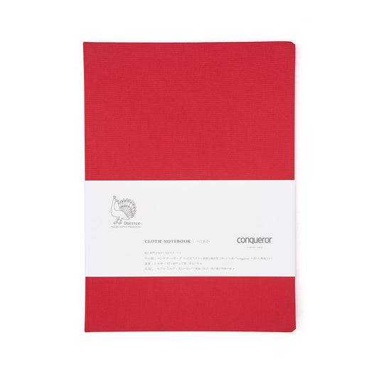 Dressco Cloth Notebook - Conqueror Paper - Red