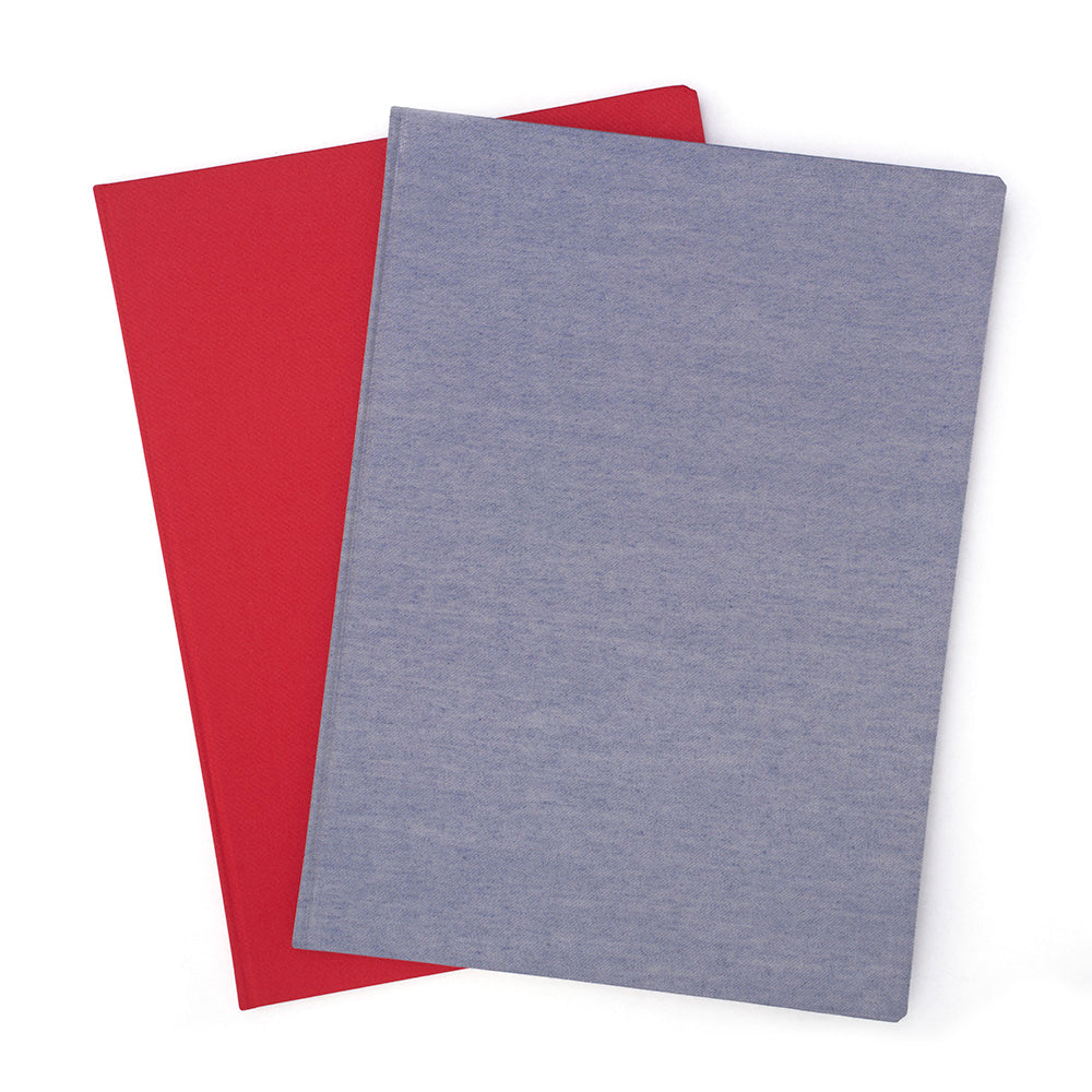 Dressco Cloth Notebook - Conqueror Paper - Gray and red