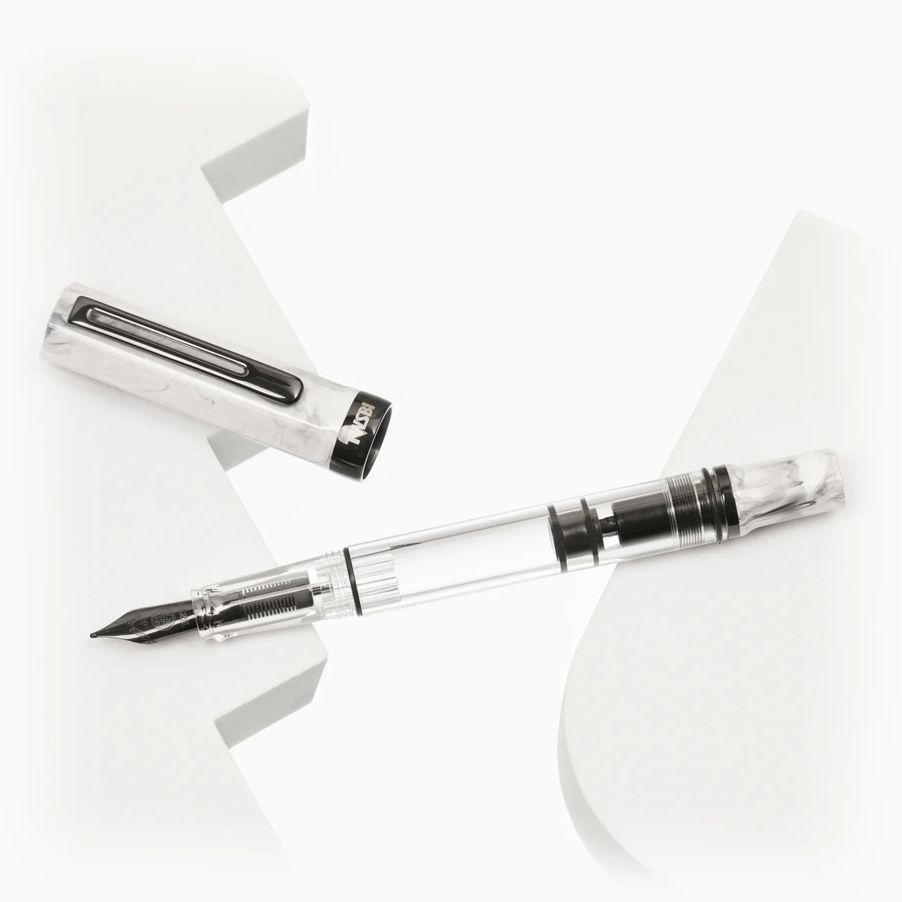 TWSBI Eco Fountain Pen - TWSBI Eco Fountain Pen - Carrara w/ Onyx - Piston Filler - Demonstrator - Made in Taiwan lifestyle 3